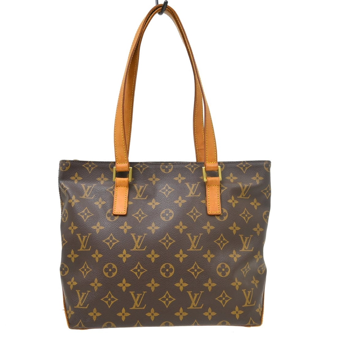 Louis Vuitton Cabas Piano Monogram Canvas Tote M51148: Louis Vuitton Cabas Piano Monogram Canvas Tote M51148 Vintage Louis Vuitton Cabas Piano tote bag in brown Monogram canvas with leather trim and double handles. This zip-top handbag features a brown ca