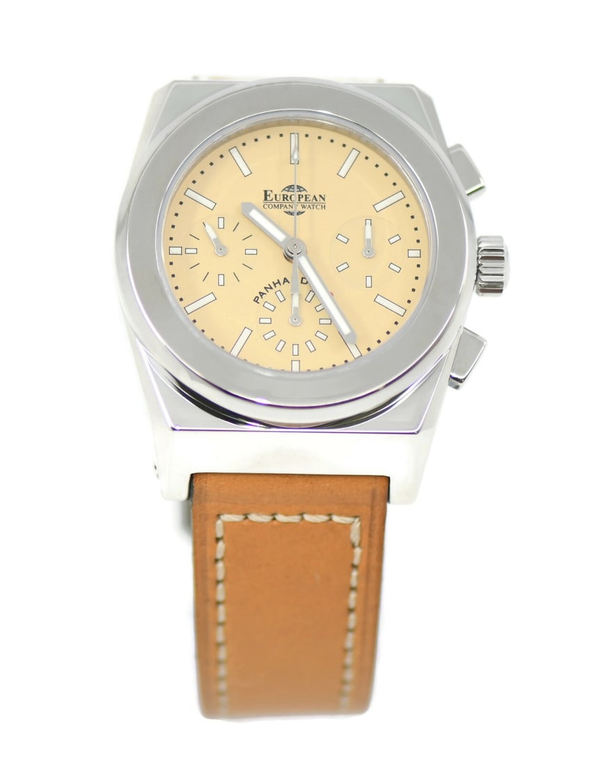 European Company Watch Panhard PF10 Stainless Steel 41mm Automatic Leather Band: European Company Watch Panhard PF10 Stainless Steel 41mm Automatic Leather Band Discover the elegance of the European Company Watch Panhard PF10, a sophisticated wristwatch boasting a robust stainless