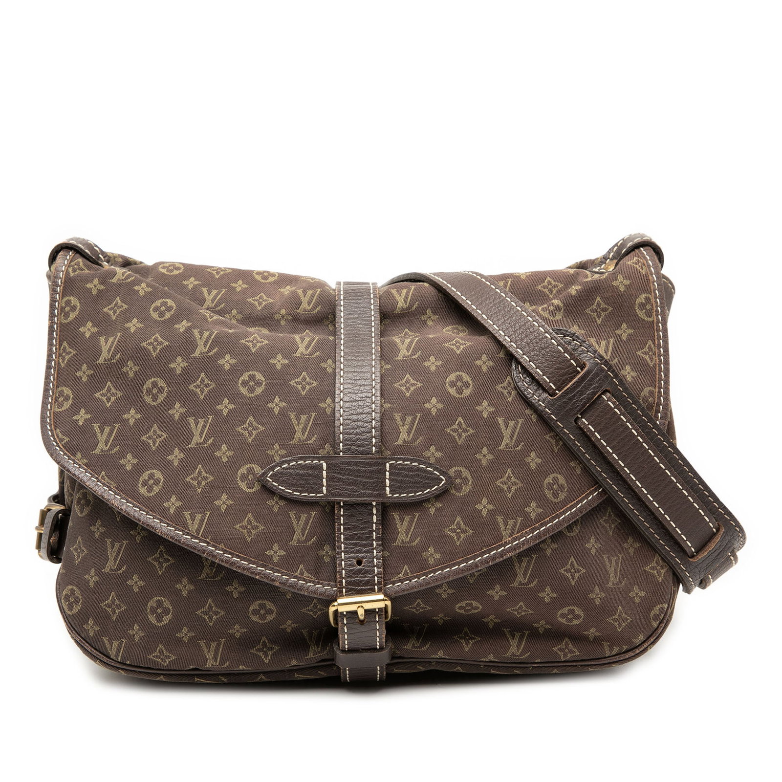 Louis Vuitton Saumur 30 Monogram Mini Lin Brown Bag (1 of 7)