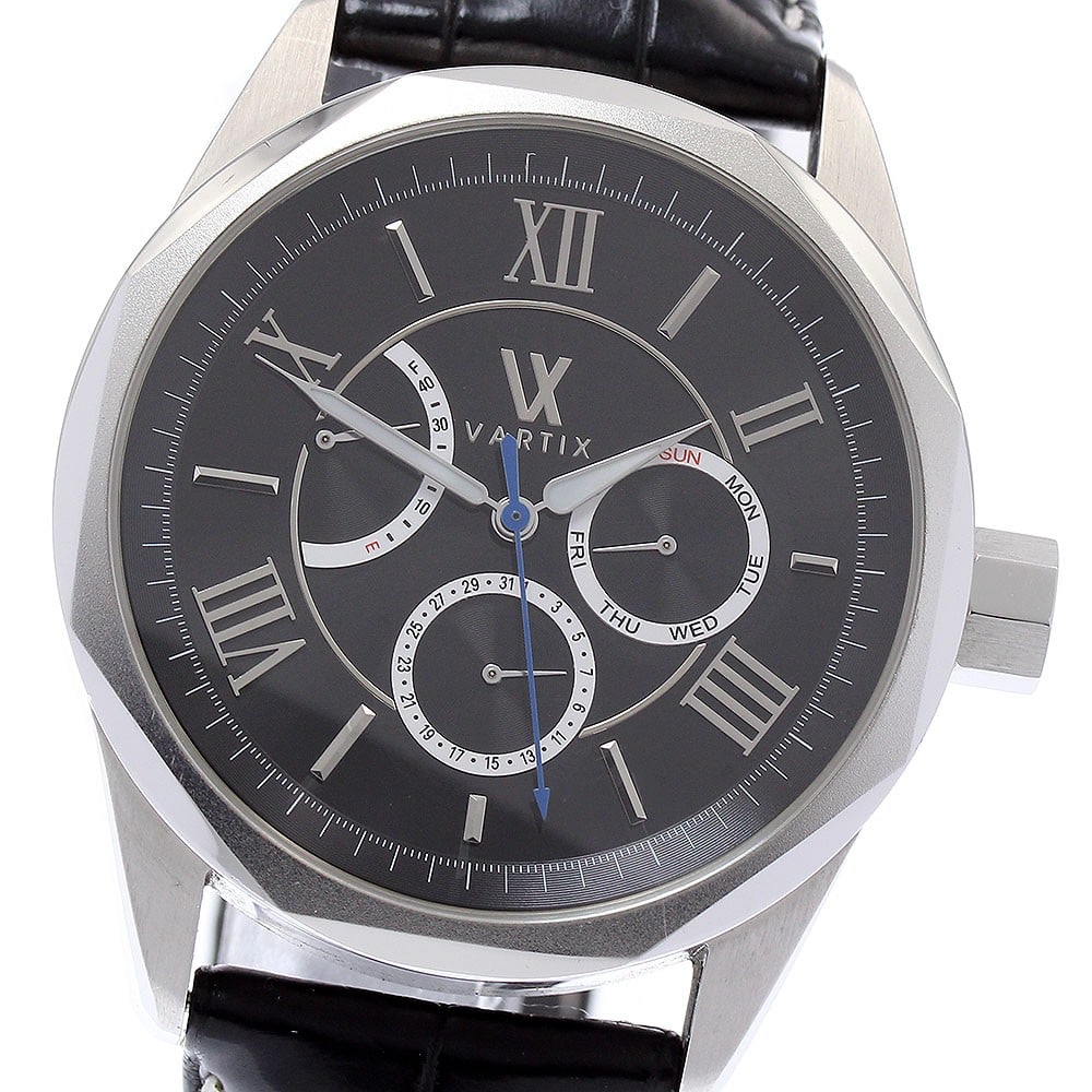 VARTIX Alive PR01 Men's Automatic Day Date Power Reserve Watch: VARTIX Alive PR01 Men's Automatic Day Date Power Reserve Watch This VARTIX PR01 Alive men's wristwatch from Japan features a stainless steel case paired with a black dial and a leather band. The autom