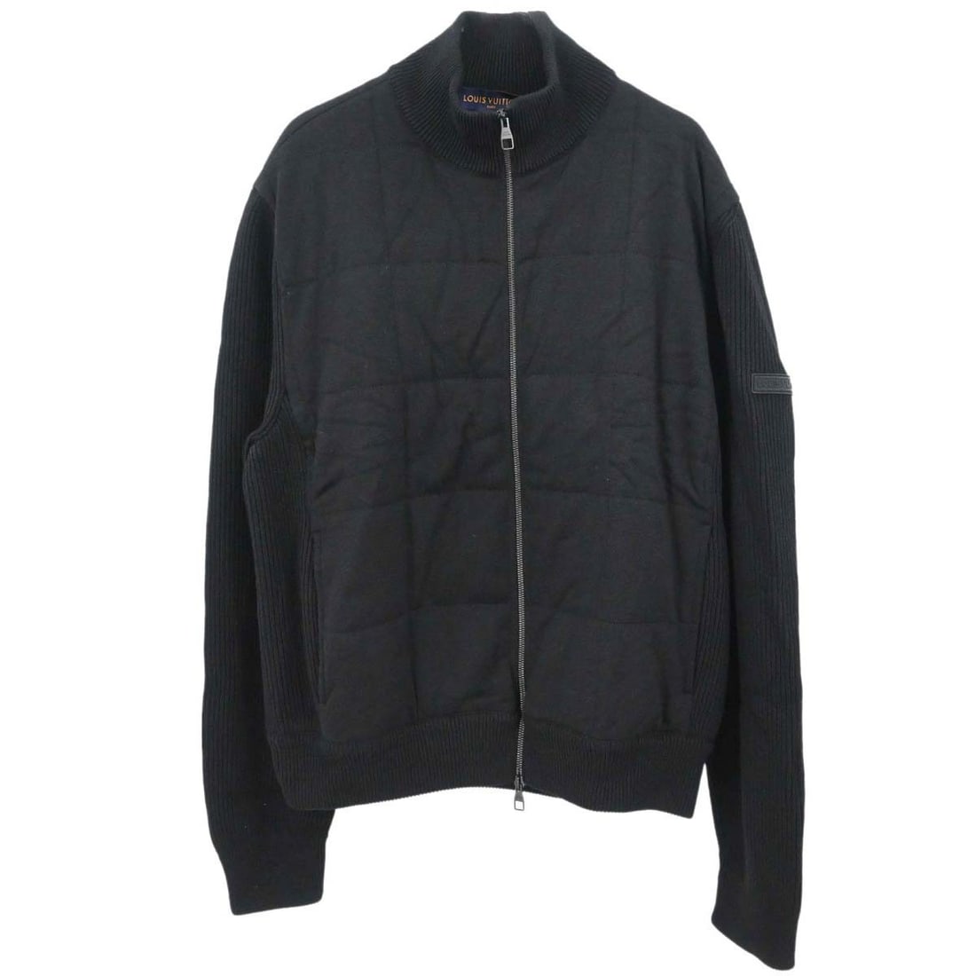Louis Vuitton RM191M IYP HGN02W Black Wool Silk Zip Jacket XXL (1 of 15)
