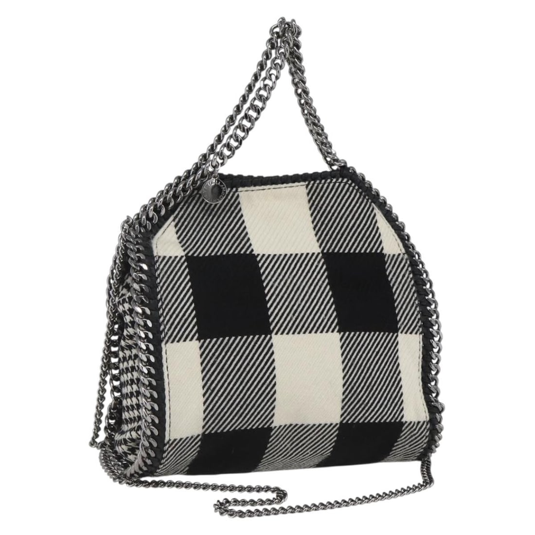 Stella McCartney 371223 Falabella Canvas Shoulder Bag Black Silver (1 of 18)