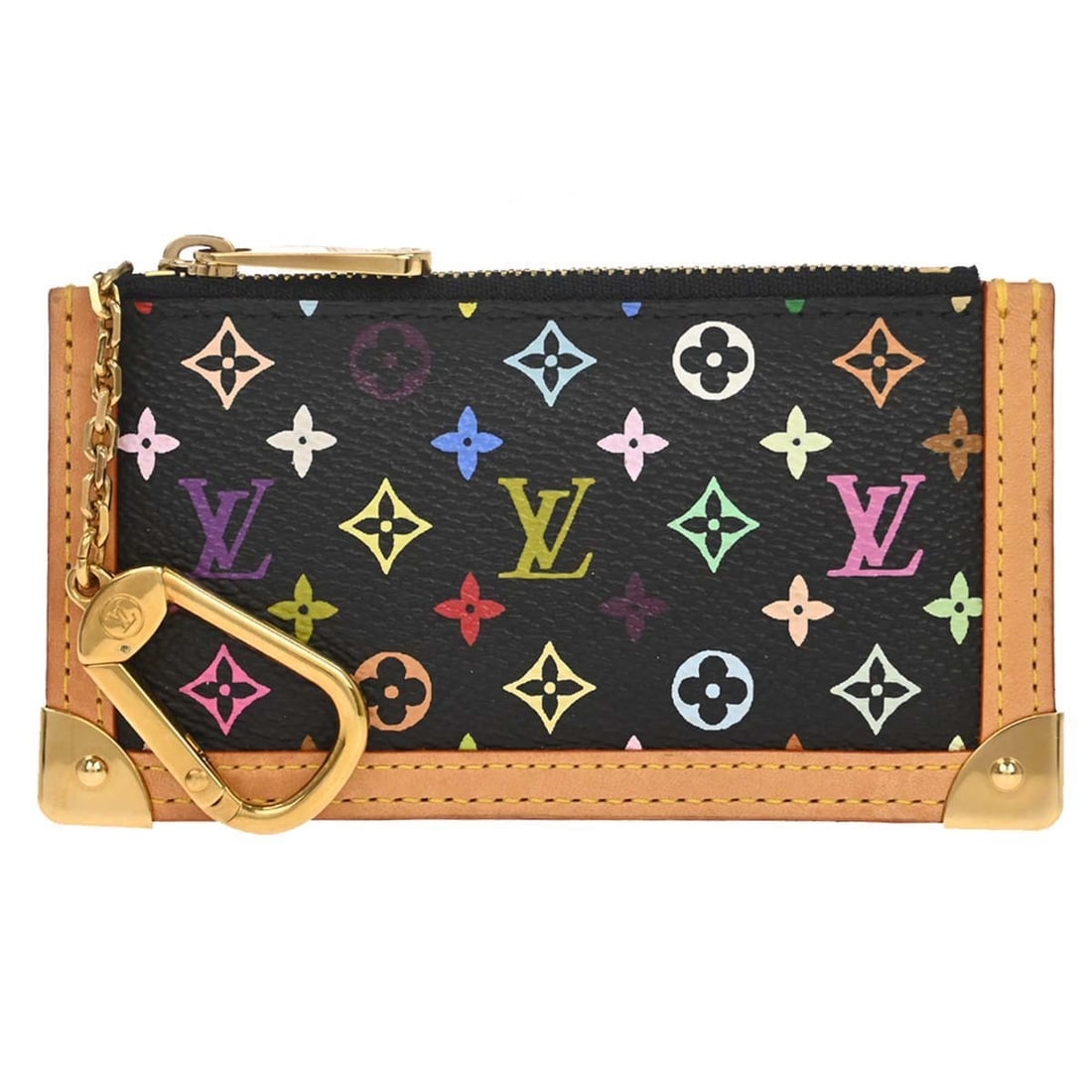 Louis Vuitton M92654 Pochette Cles Multicolor Canvas Coin Purse Key Ring (1 of 15)