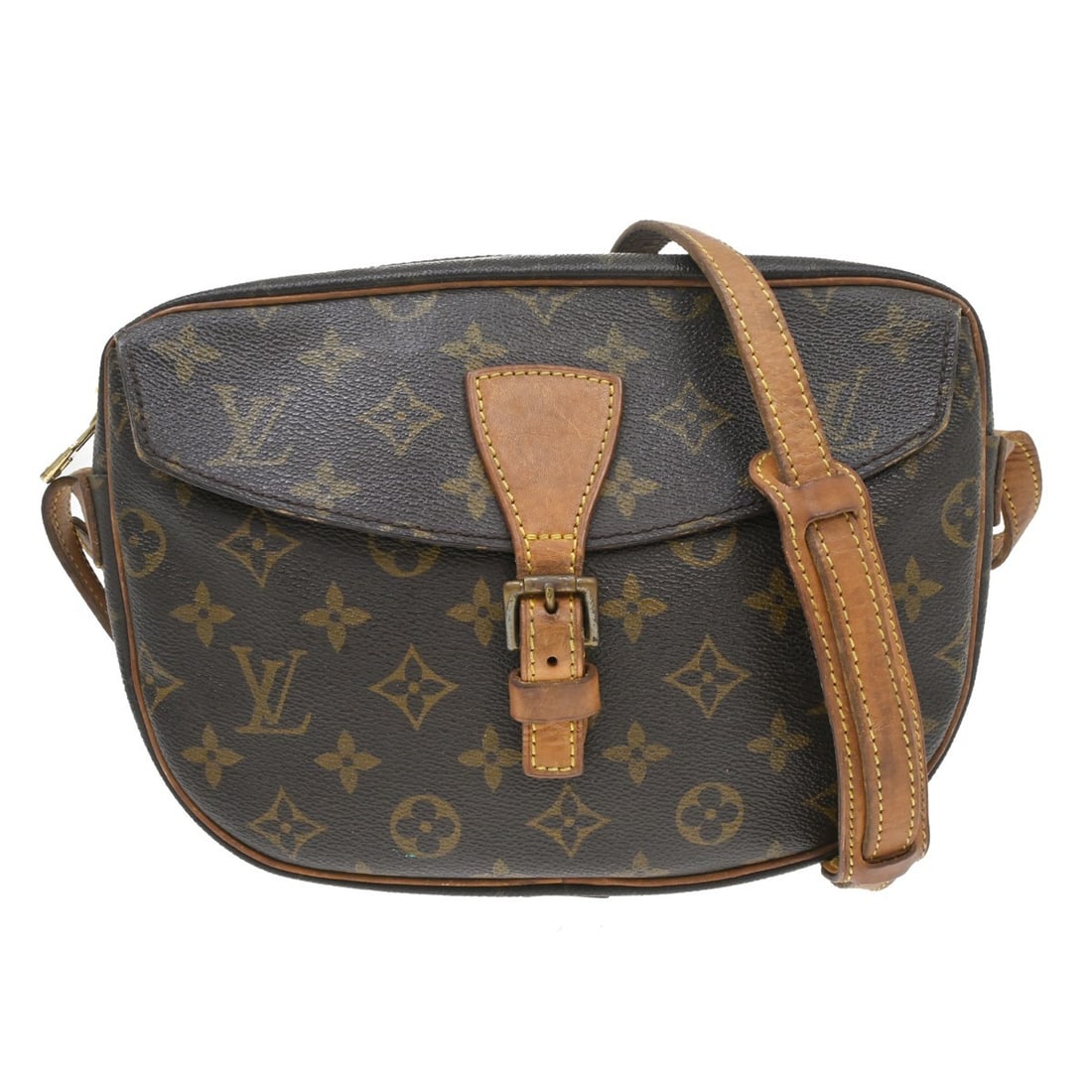 Louis Vuitton Jeune Fille MM Monogram Crossbody Bag M51226: Louis Vuitton Jeune Fille MM Monogram Crossbody Bag M51226 Vintage Louis Vuitton Jeune Fille MM shoulder bag in brown Monogram canvas with leather trim. This unisex bag features a zip closure, crossbo