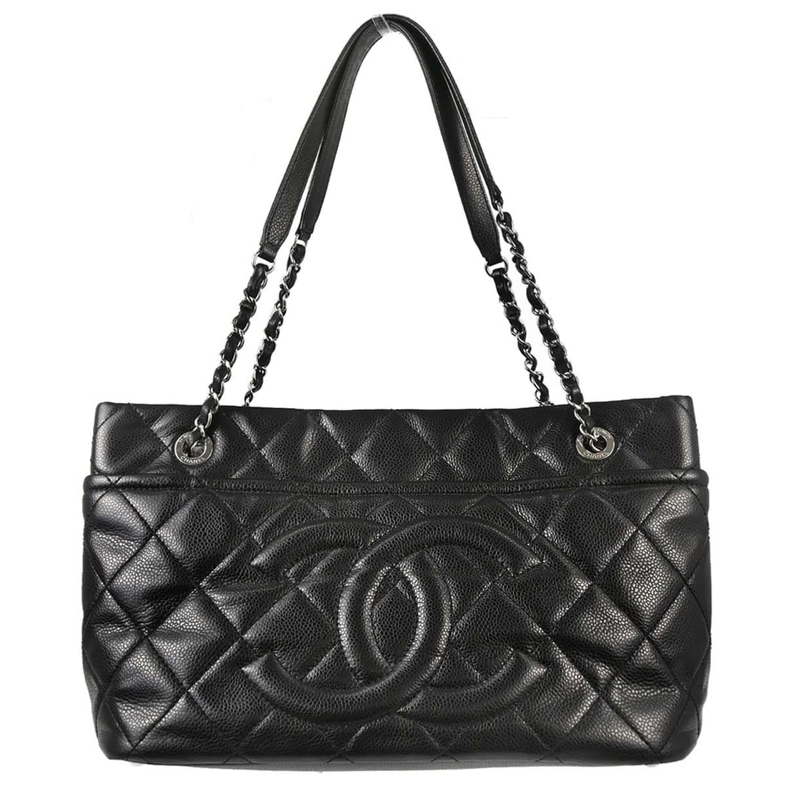 CHANEL Timeless CC Chain Tote in Black Caviar Leather (1 of 15)
