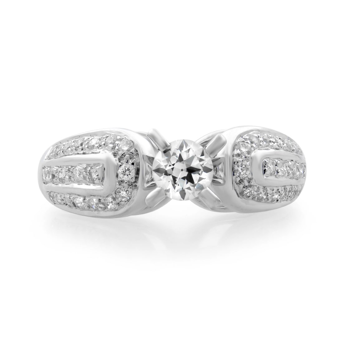 Rachel Koen 14K White Gold Engagement Ring 0.50cttw Solitaire Size 7.25: Rachel Koen 14K White Gold Engagement Ring 0.50cttw Solitaire Size 7.25 This exquisite Rachel Koen engagement ring features a stunning solitaire design crafted from 14K white gold. The ring showcases 