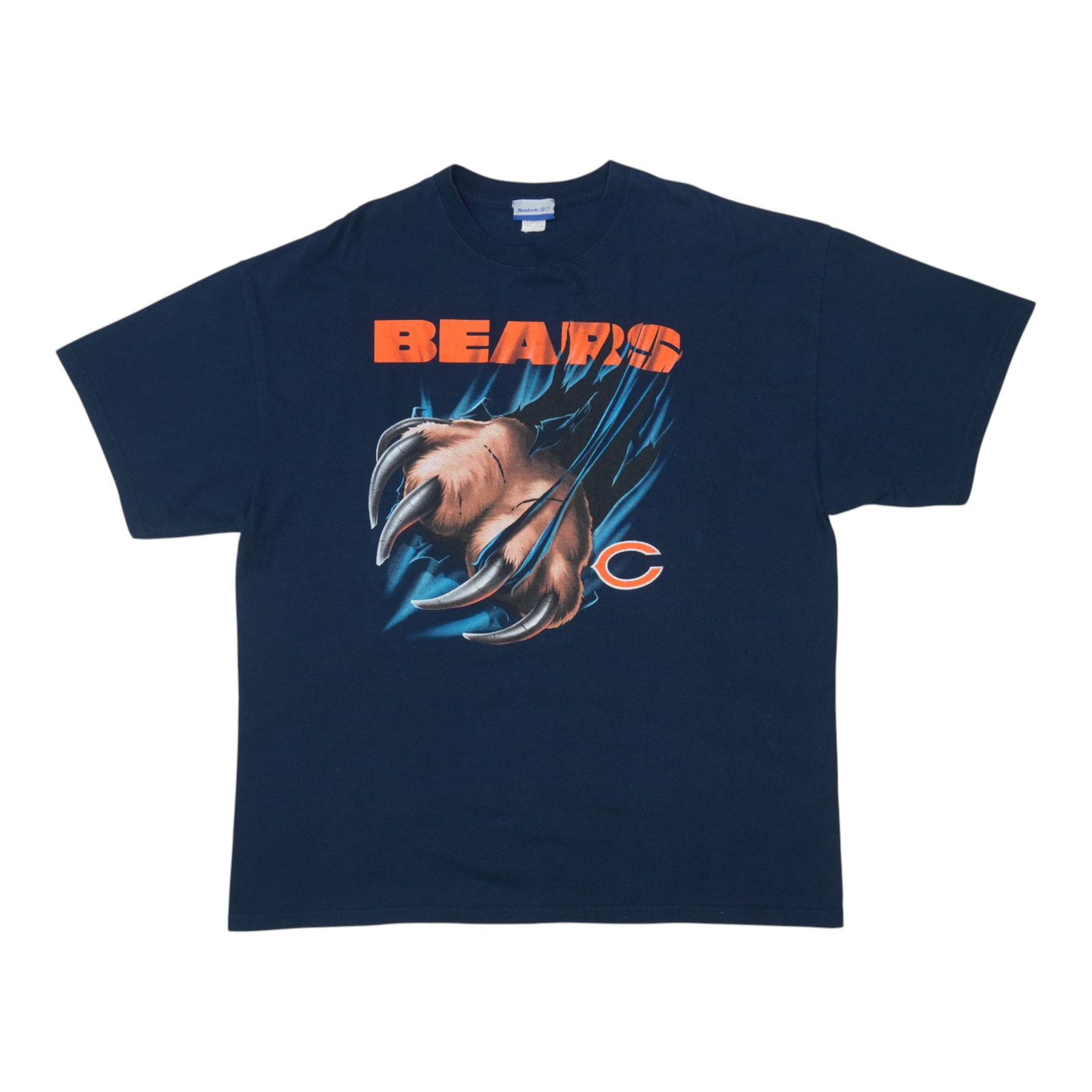 Vintage 2000s Chicago Bears Blue Cotton Reebok Extra Large Shirt (1 of 4)