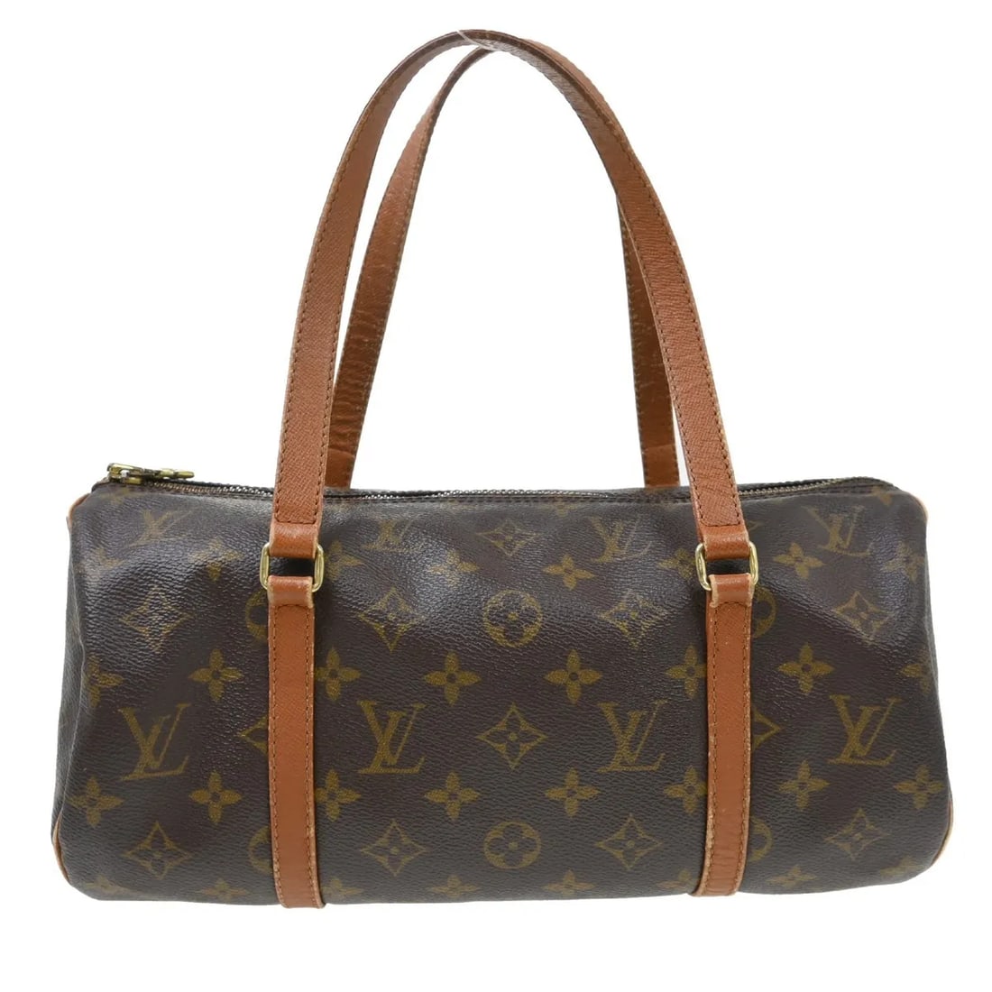 Louis Vuitton Papillon Brown Monogram Canvas Handbag: Louis Vuitton Papillon Brown Monogram Canvas Handbag Louis Vuitton Papillon handbag in brown monogram canvas. Made in France, this piece shows visible wear consistent with fair condition, including sc