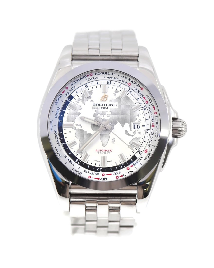 Breitling Galactic Unitime Stainless Steel 44mm Watch Ref WB3510 with Box and Papers (1 of 5)