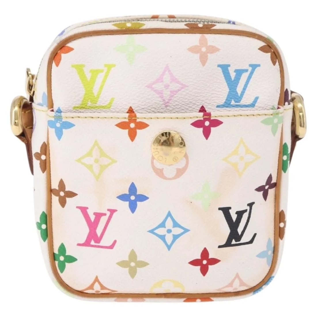 Louis Vuitton Rift White Monogram Multicolor Canvas Bag: Louis Vuitton Rift White Monogram Multicolor Canvas Bag Louis Vuitton Rift Monogram Multicolor shoulder bag in white canvas. This pre-owned piece is made in France and remains in good condition overal