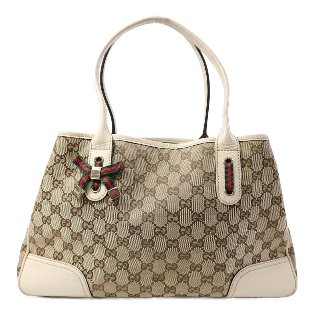 Gucci GG Canvas White Beige Shoulder Bag GHW (1 of 17)