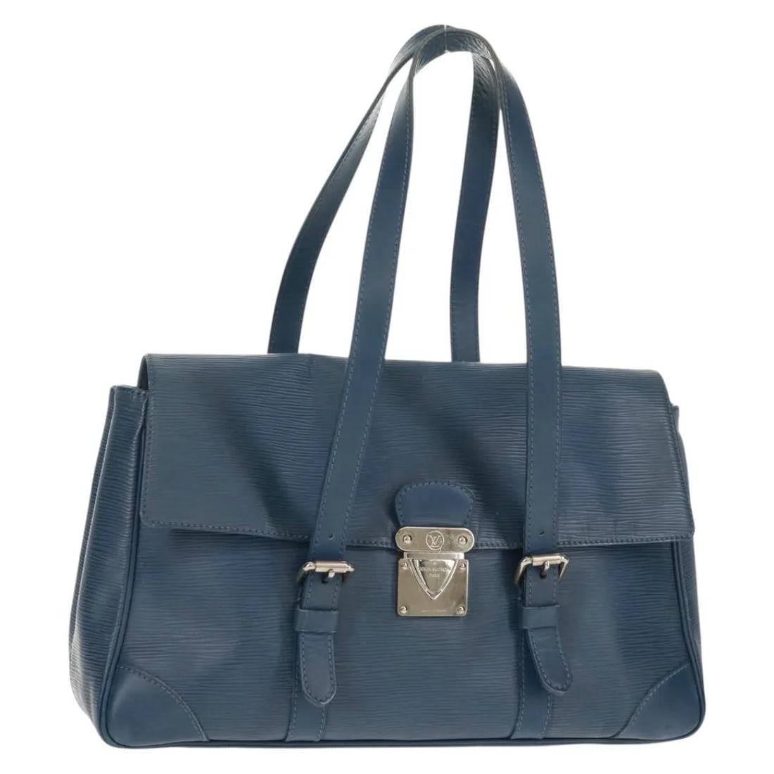 Blue Leather Handbag Louis Vuitton Segur France (1 of 18)