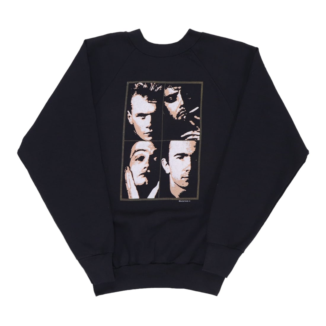 Vintage Black U2 Band Sweatshirt 1980s Poly Cotton Medium (1 of 5)