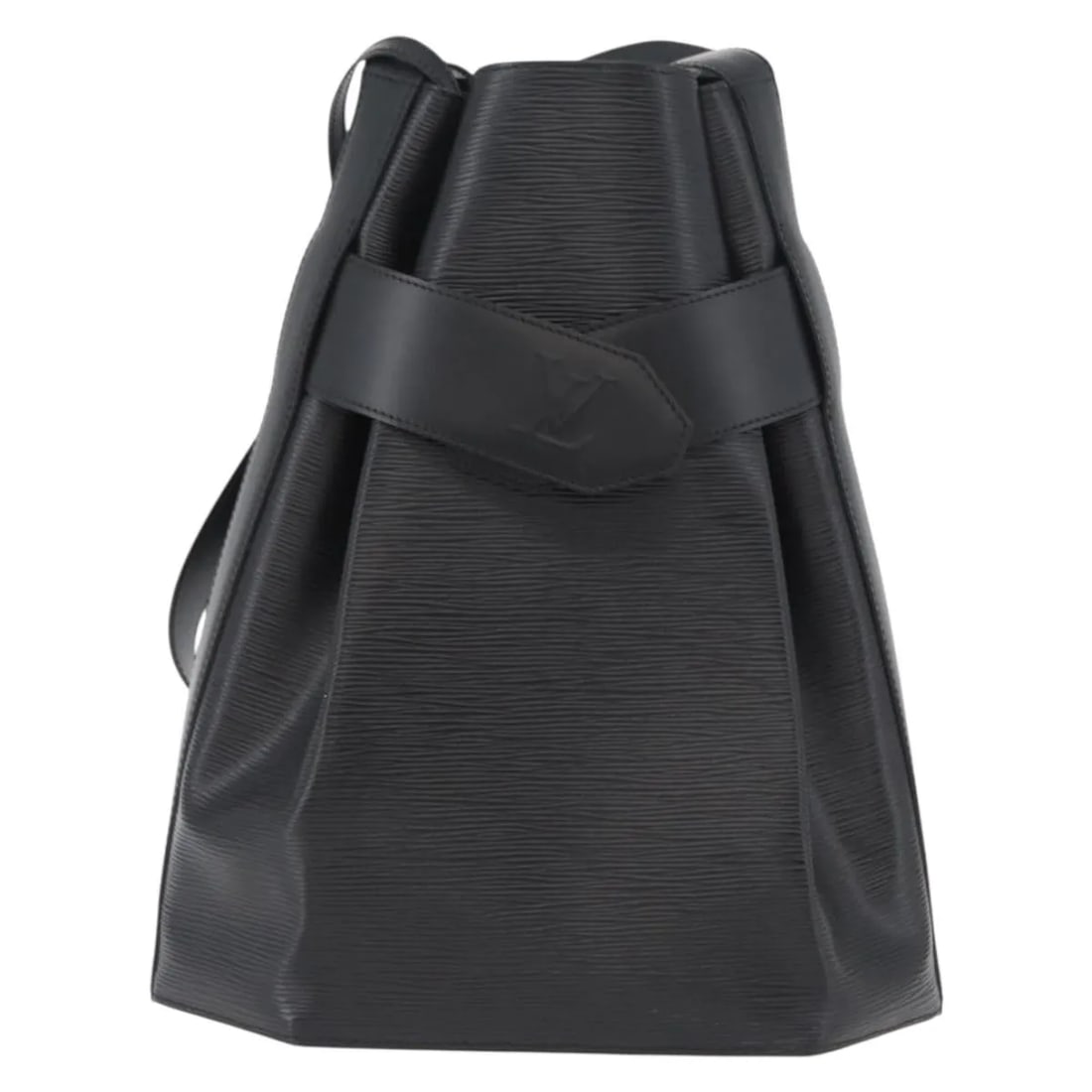 Vintage Epi Leather Sac d'Epaule Shoulder Bag by Louis Vuitton: Vintage Epi Leather Sac d'Epaule Shoulder Bag by Louis Vuitton This Louis Vuitton Vintage Sac d'Epaule handbag is crafted from black Epi leather and designed for women. The bag features a spacious int