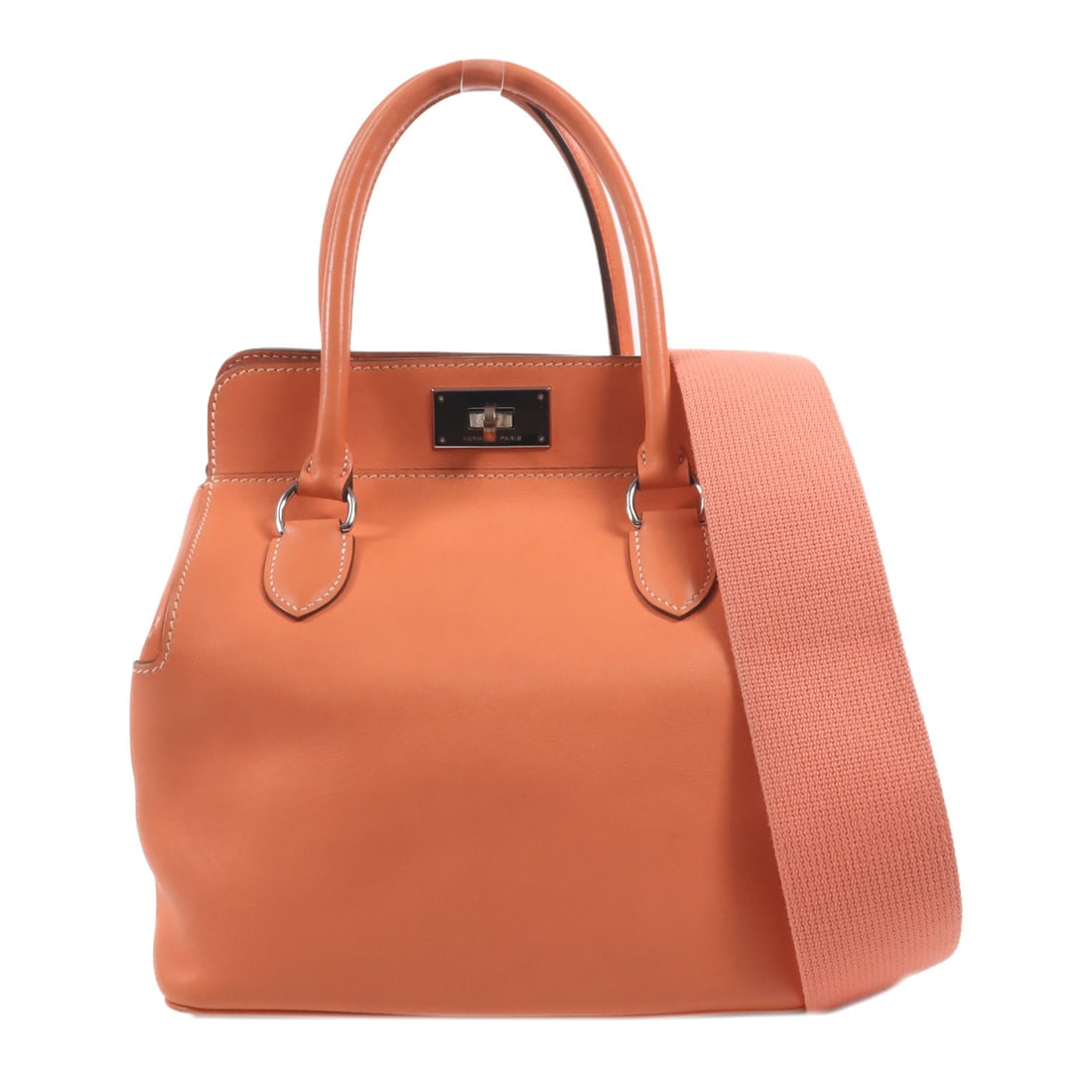 Hermes Toolbox 20 Swift Leather Orange 2 Way Shoulder Bag (1 of 18)