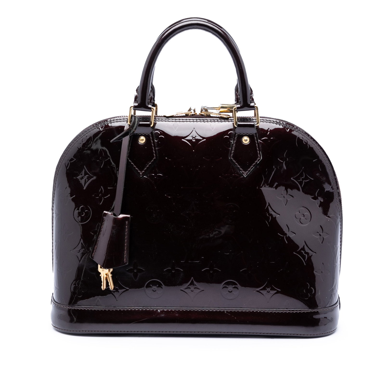 Louis Vuitton Alma PM Monogram Vernis Purple Leather Bag (1 of 6)