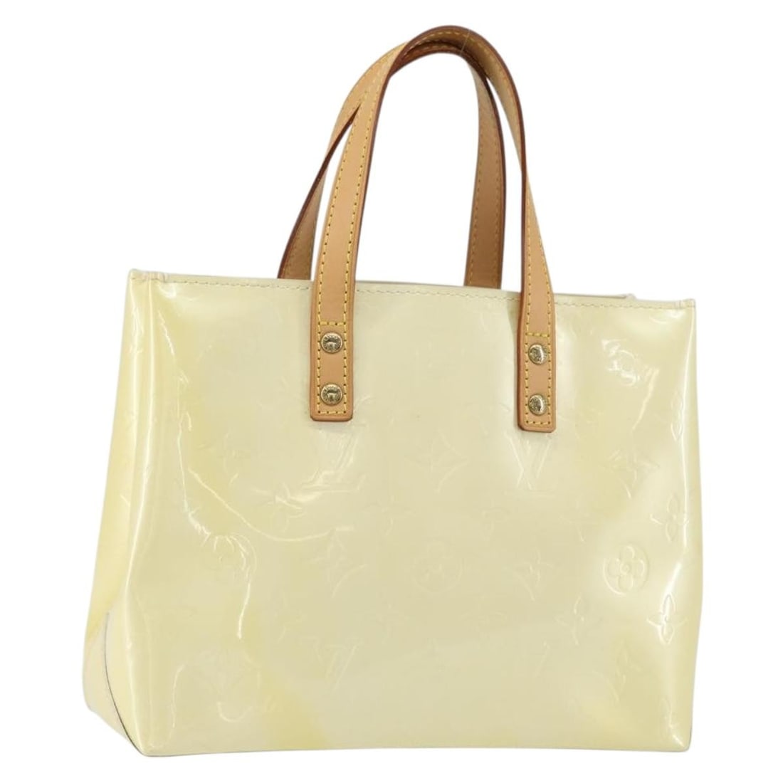 LOUIS VUITTON Monogram Vernis Reade PM Hand Bag Perle M91336 Auth (1 of 18)