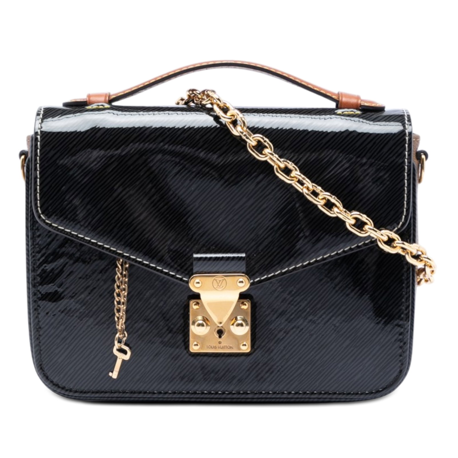 Louis Vuitton Mini Pochette Metis Shiny Epi Monogram Reverse Bag: Louis Vuitton Mini Pochette Metis Shiny Epi Monogram Reverse Bag This Louis Vuitton Mini Pochette Metis is crafted with a shiny Epi leather and Monogram Reverse canvas body. It features a flat vachett