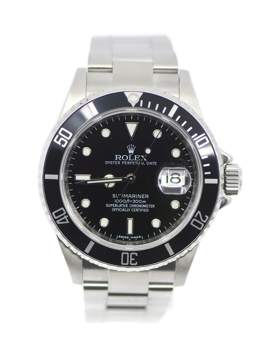 Rolex 16610 Submariner automatic men's stainless steel wristwatch with box papers (1 of 6)