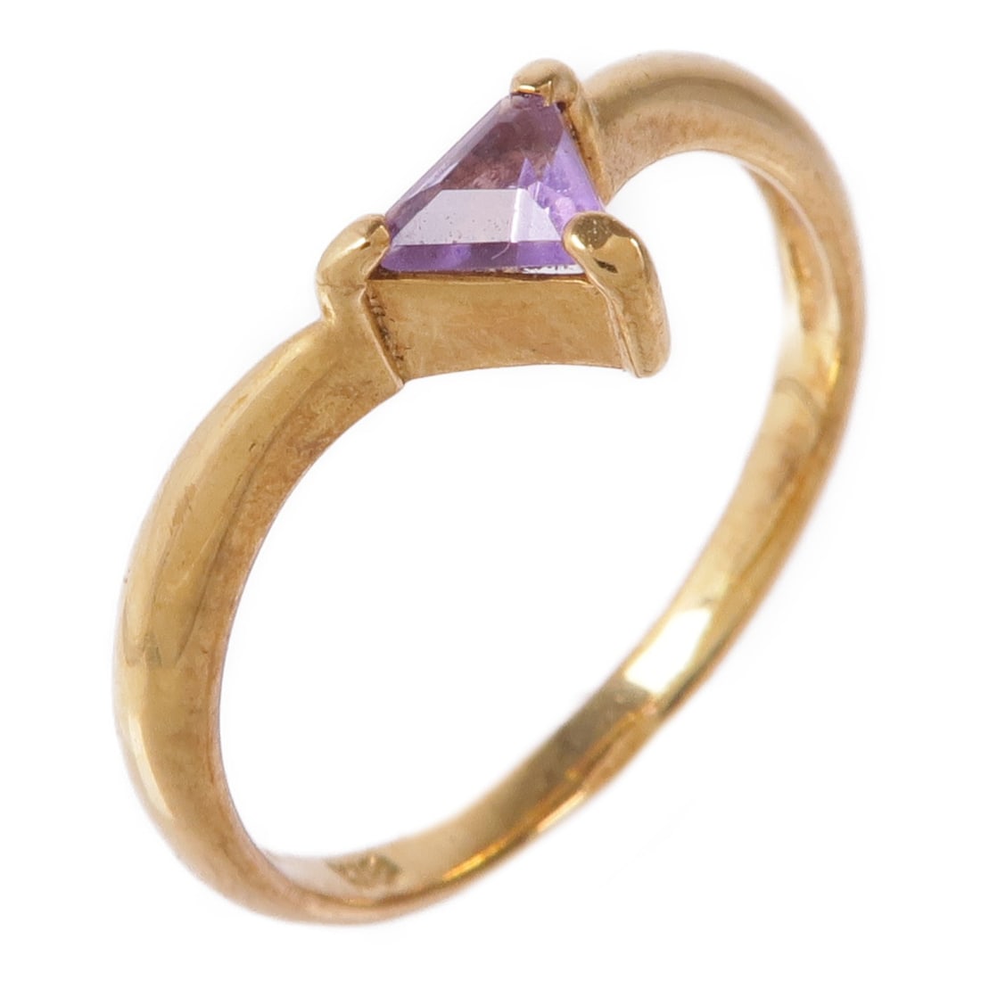 Elegant Amethyst Ring in K18 Yellow Gold US#6 (1 of 7)