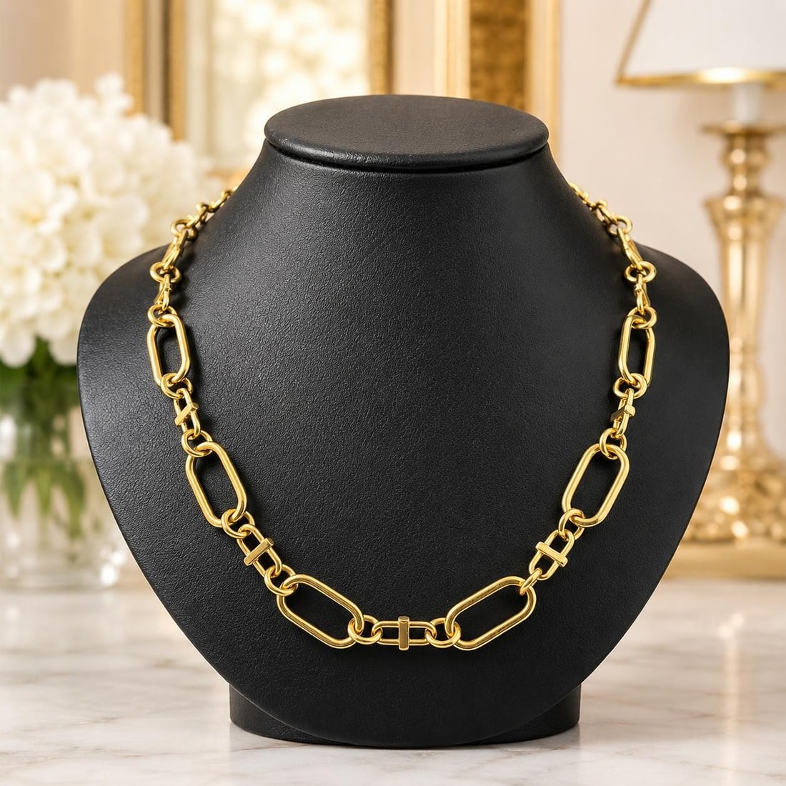 Shinola 17.5in Gold Plated Sterling Silver Paperclip Link Necklace: Shinola 17.5in Gold Plated Sterling Silver Paperclip Link Necklace Shinola paperclip open link chain necklace in gold-plated solid sterling silver. This women's necklace features a bold open link desi