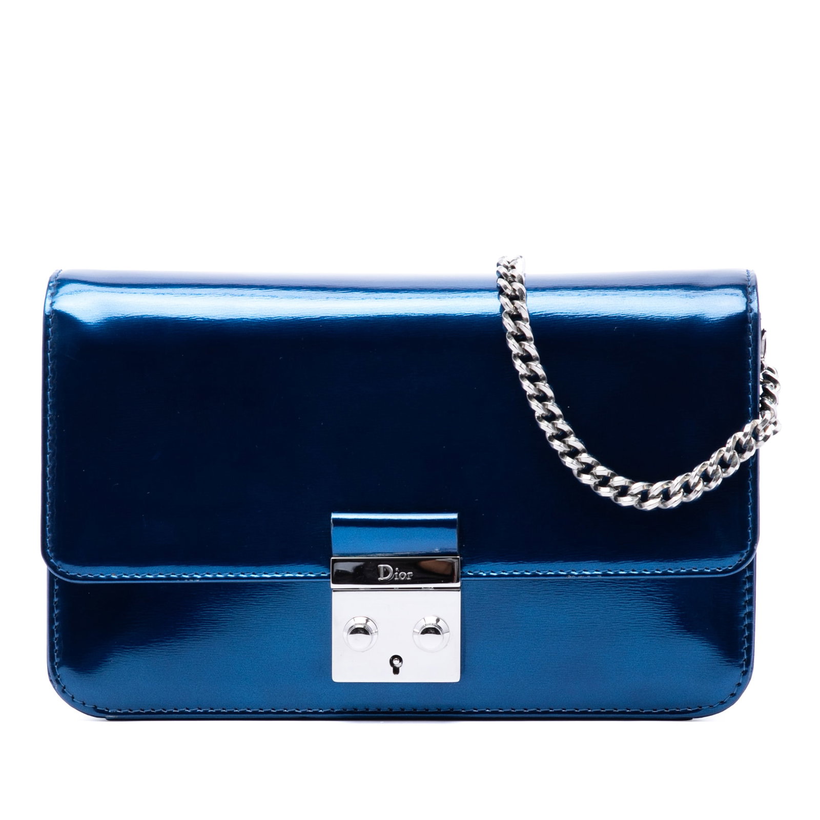 Dior Miss Dior Promenade Patent Leather Crossbody Bag Blue (1 of 6)