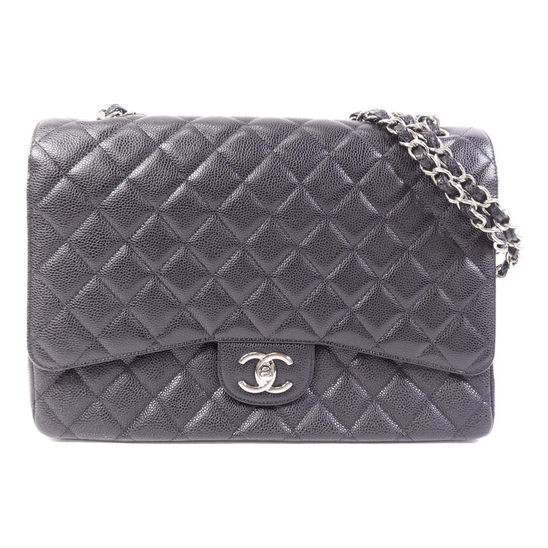 Black Calfskin Maxi Classic Chain Shoulder Bag by CHANEL A58601 (1 of 16)