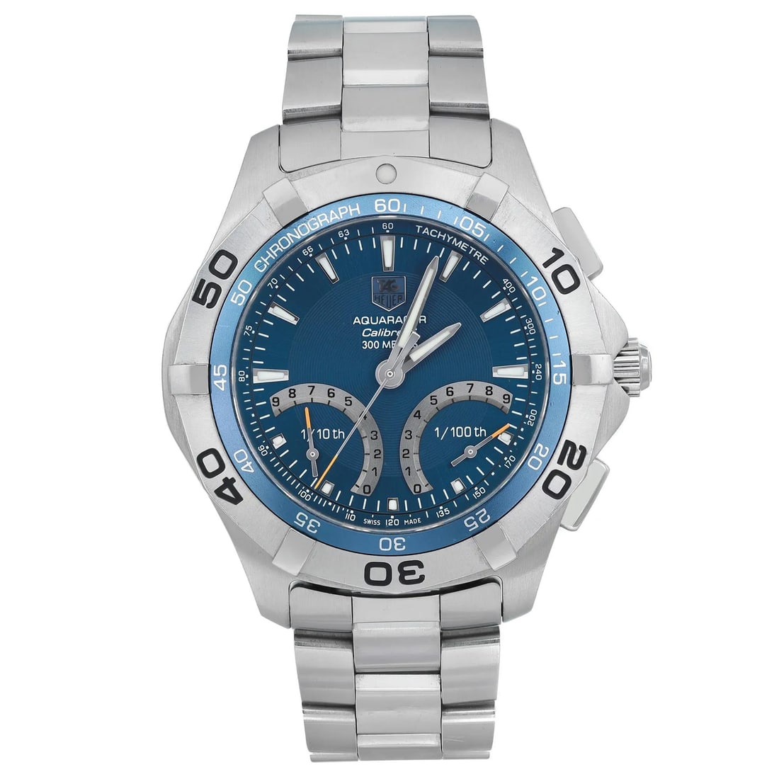 TAG Heuer Aquaracer 43mm Quartz Blue Dial Mens Watch CAF7012.BA0815: TAG Heuer Aquaracer 43mm Quartz Blue Dial Mens Watch CAF7012.BA0815 This TAG Heuer Aquaracer wristwatch combines style and functionality, featuring a striking blue dial that is both sporty and elegant