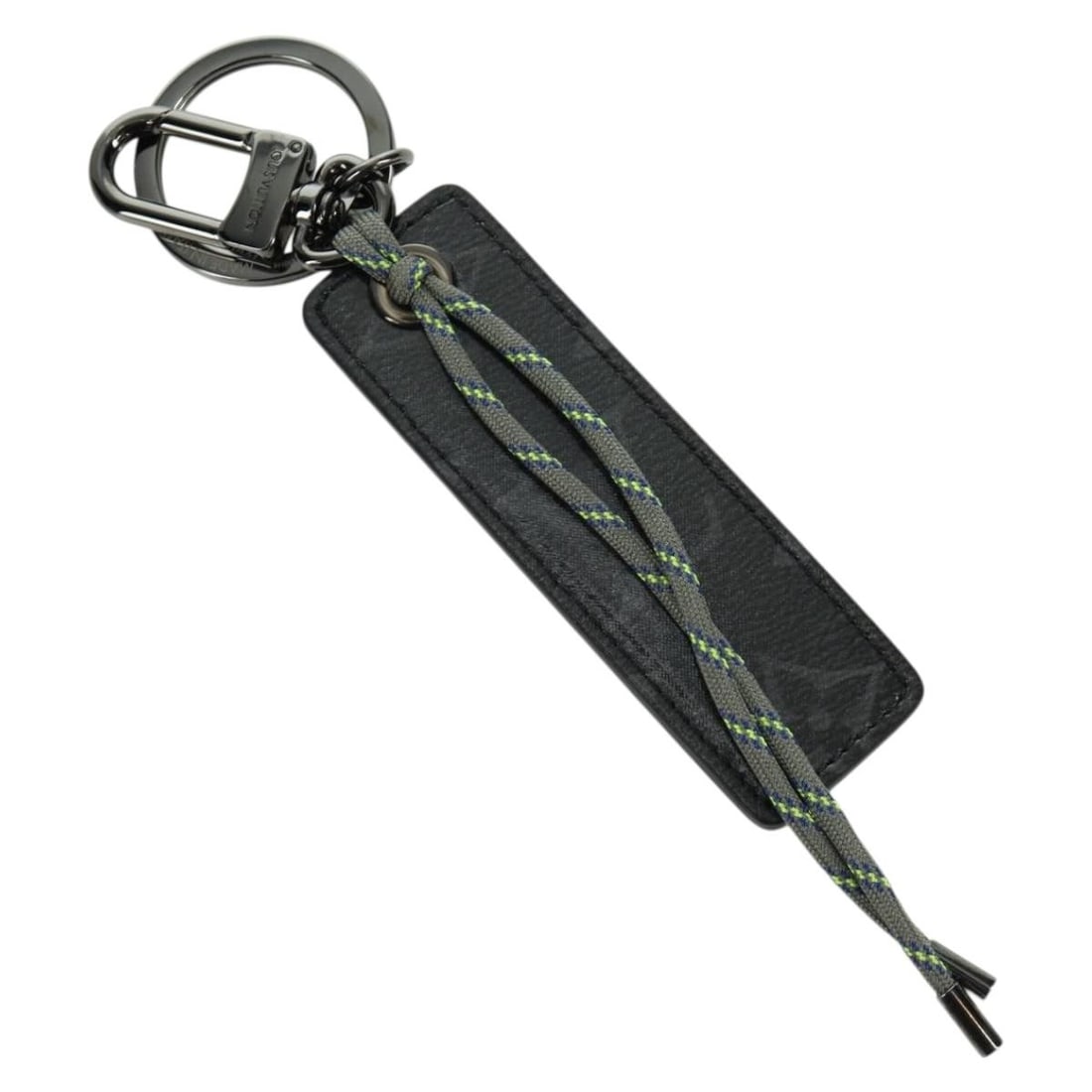 Louis Vuitton Monogram Eclipse Canvas Key Holder MP0929: Louis Vuitton Monogram Eclipse Canvas Key Holder MP0929 This Louis Vuitton Eclipse Glaze Porte Cles Tag Key Holder is crafted from Monogram Eclipse Canvas in a sleek Monogram Eclipse colorway. Made in