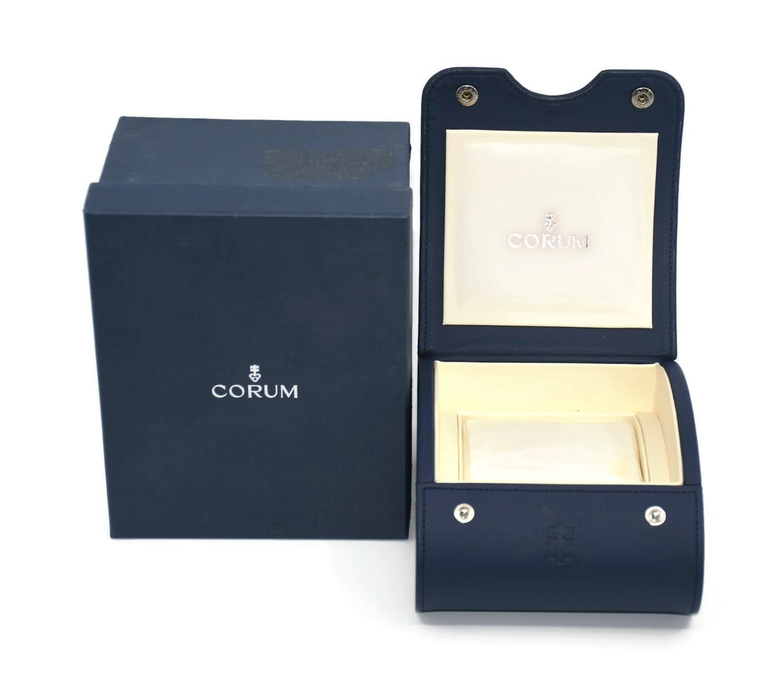 Presentation Box for Single Corum Watch 6x6x6 Inch Authentic: Presentation Box for Single Corum Watch 6x6x6 Inch Authentic This is a pre-owned Corum presentation box designed for a single watch. Made in Switzerland, it is 100% authentic and ideal for storing or 