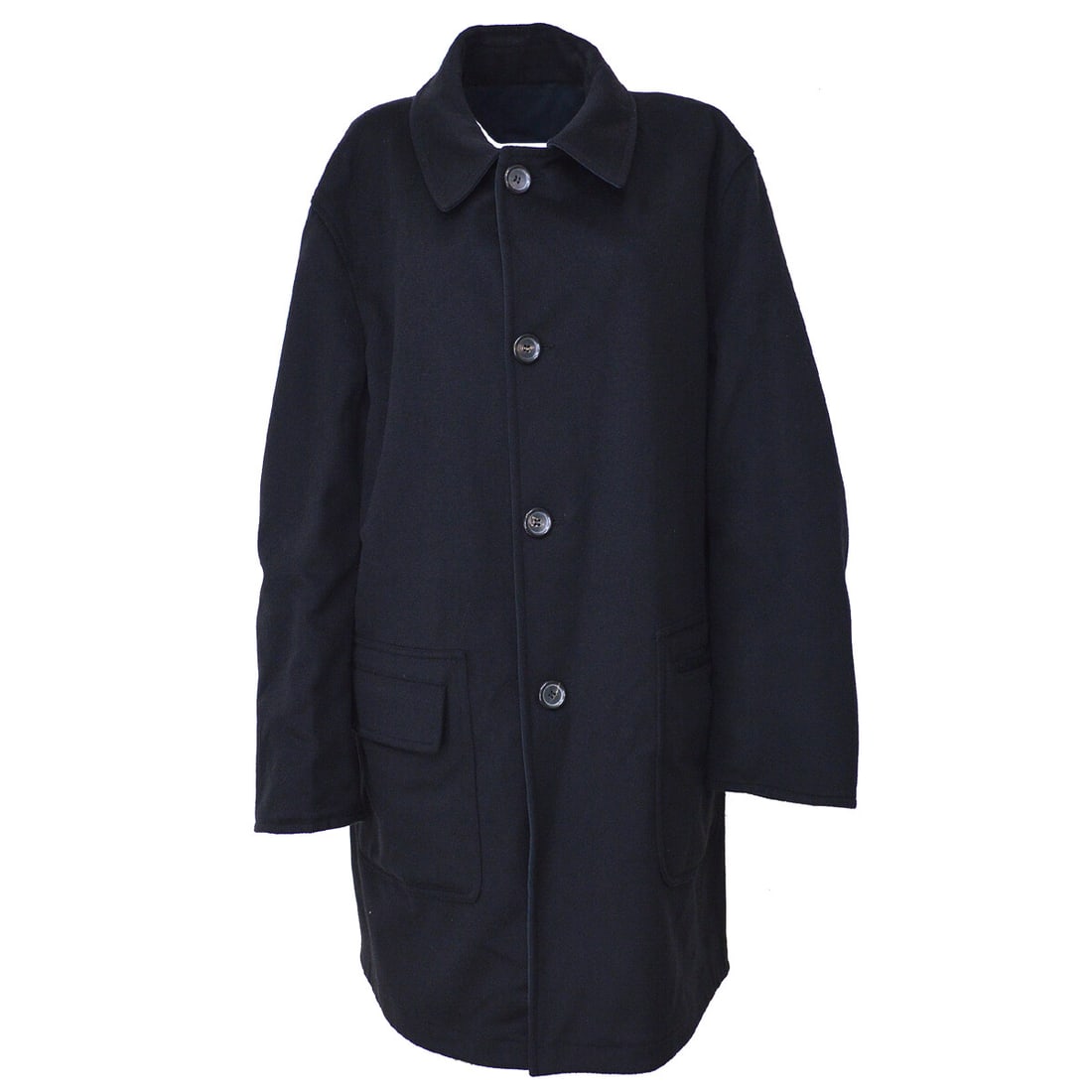 Gucci Womens Reversible Wool Rayon Collared Jacket Coat Black (1 of 10)