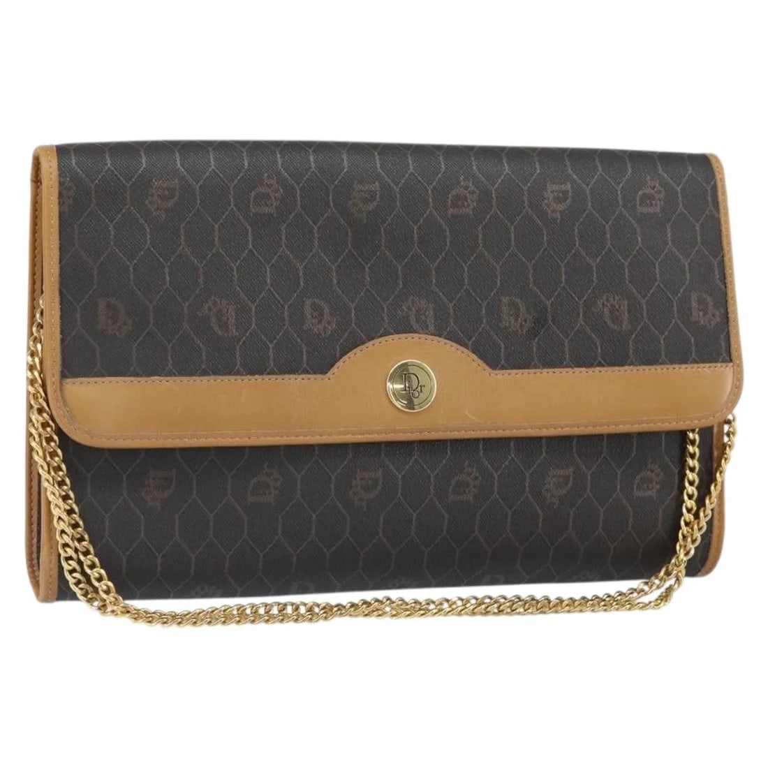 Vintage Honeycomb Chain Canvas Shoulder Bag by Christian Dior (1 of 18)