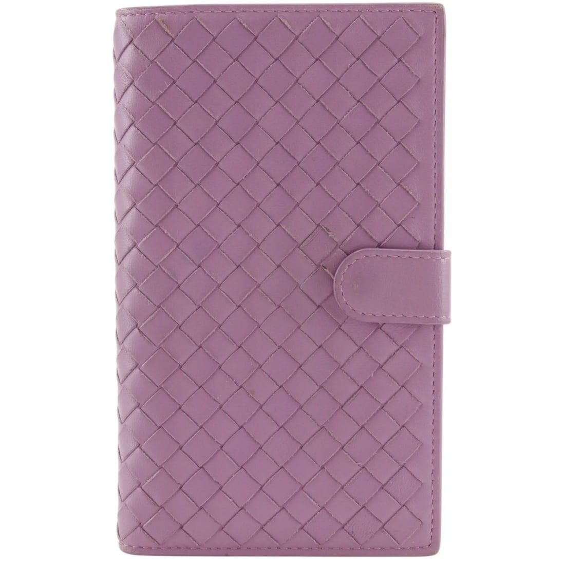 Bottega Veneta Pink Intrecciato Nappa Bifold Wallet: Bottega Veneta Pink Intrecciato Nappa Bifold Wallet This Bottega Veneta bifold wallet features the signature Intrecciato design in pink Nappa leather. Designed for women, it offers a stylish and pract