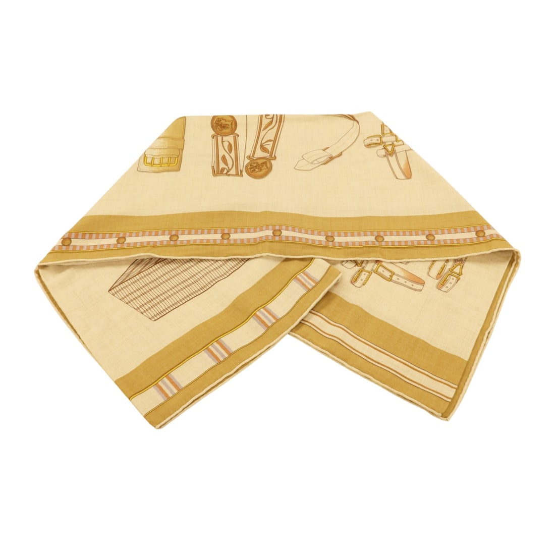 Hermes 140x140 Cashmere Silk Beige Brown Multicolor Scarf: Hermes 140x140 Cashmere Silk Beige Brown Multicolor Scarf This Hermes scarf is crafted from a luxurious blend of cashmere and silk, offering a soft and elegant accessory. It features a beige base with