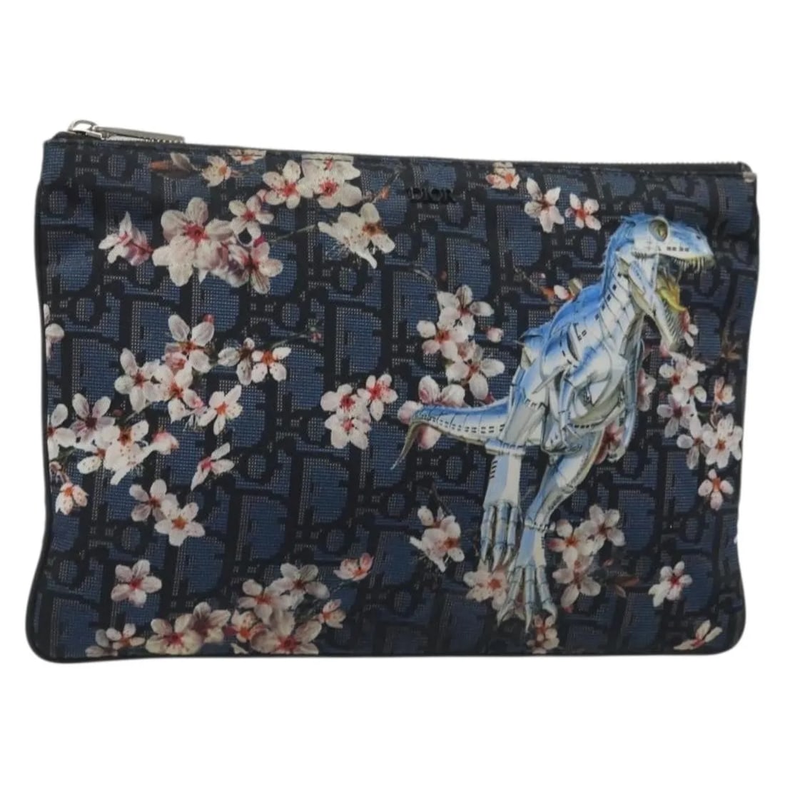 Christian Dior Diorama Canvas Clutch Navy 25cm x 17cm (1 of 17)