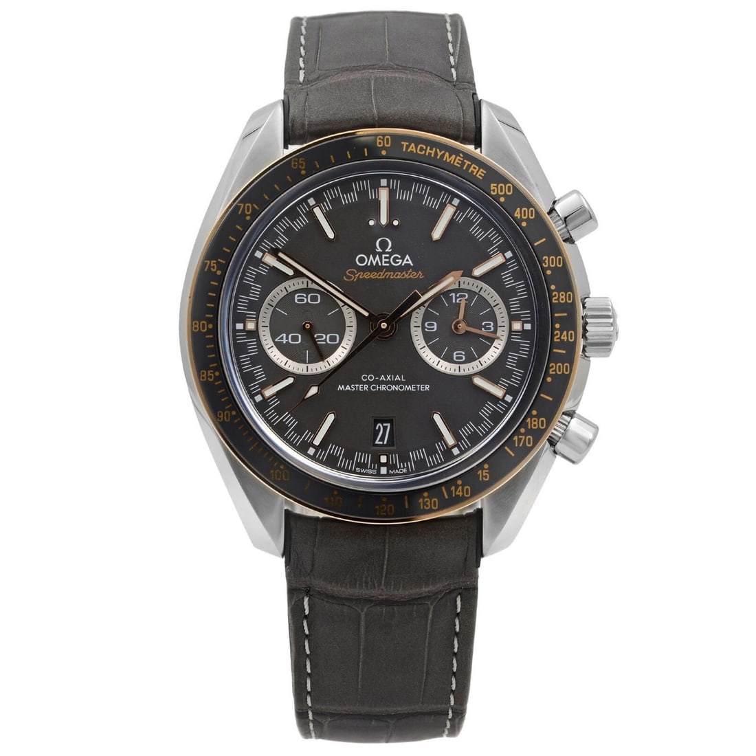 Omega Speedmaster Racing 44.25mm Steel and Gold Gray Dial Automatic Wristwatch (1 of 7)