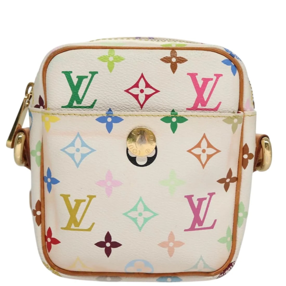 Louis Vuitton Multicolor Rift Shoulder Bag White Canvas France (1 of 18)
