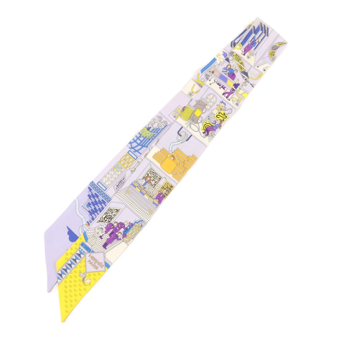 Purple Silk Women's Scarf Hermes France: Purple Silk Women's Scarf Hermes France Hermes Twilly scarf in purple silk. Made in France, this women's scarf shows reasonable wear and tear consistent with the stated condition. Specifications Brand