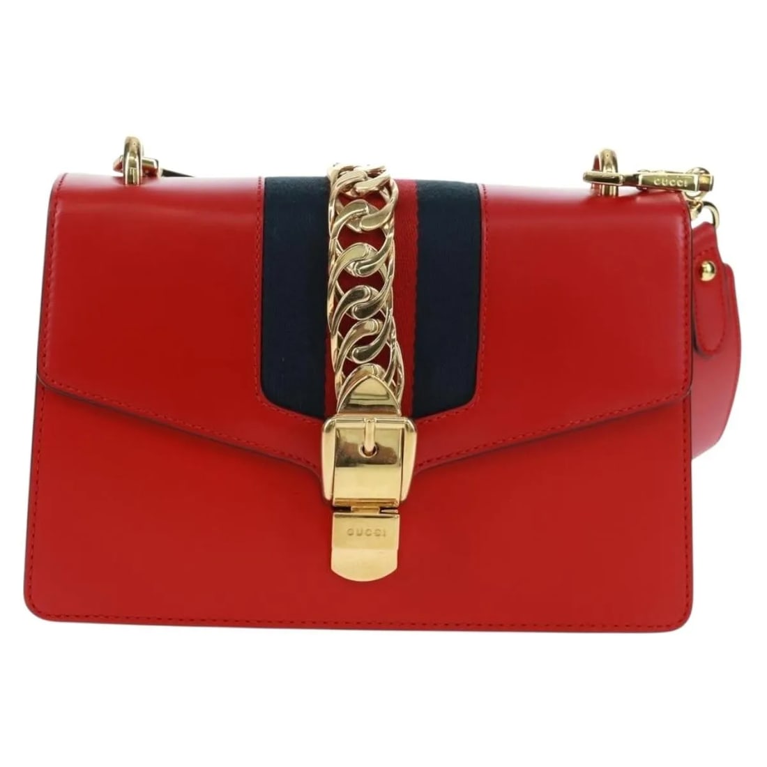 Gucci Sylvie red leather shoulder bag 25cm x 15cm x 5cm (1 of 18)