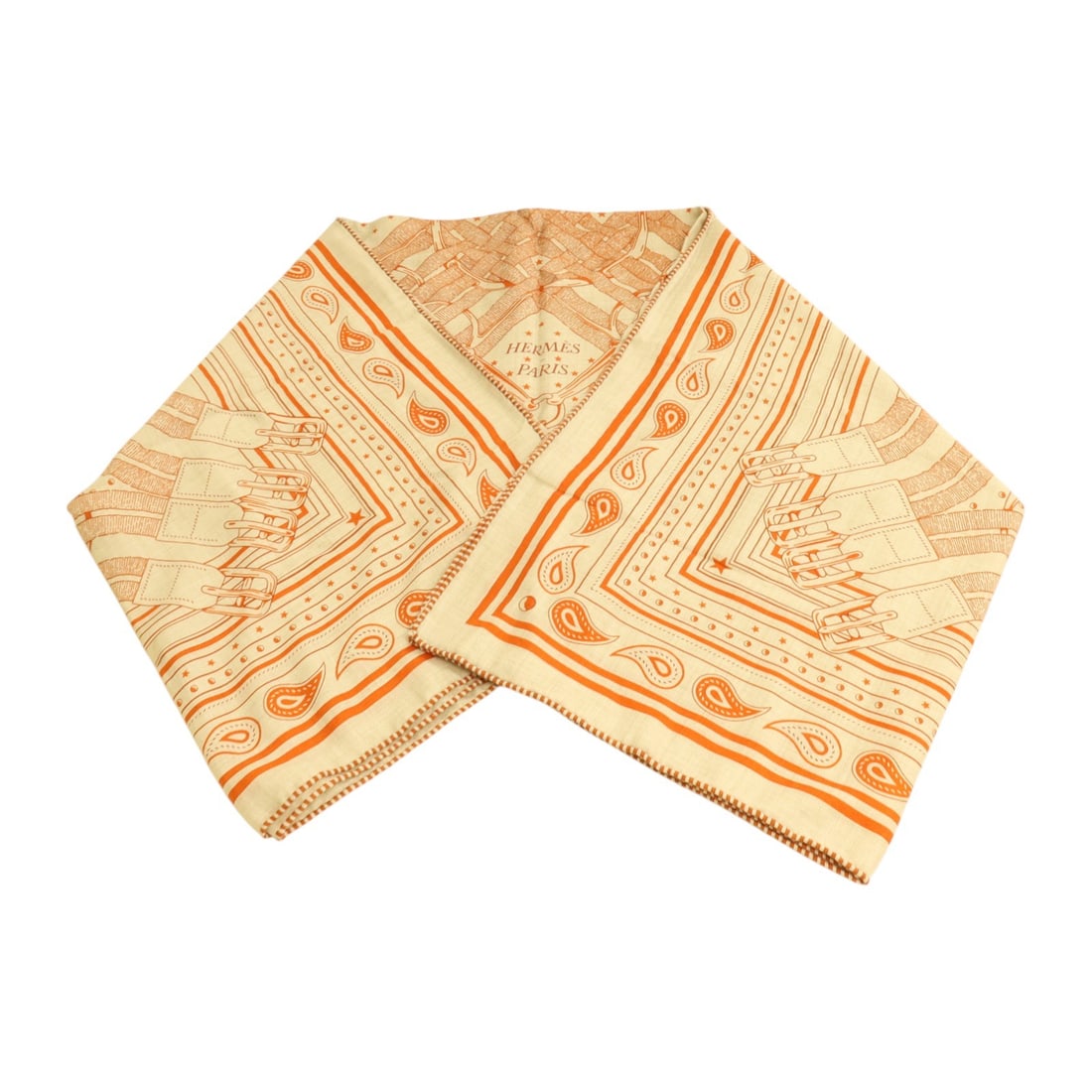Hermes Equestres 140x140cm Cashmere Silk Shawl Beige Orange: Hermes Equestres 140x140cm Cashmere Silk Shawl Beige Orange This HERMES Equestres shawl scarf is crafted from luxurious cashmere in a beige color, offering a soft and elegant accessory. Designed for w