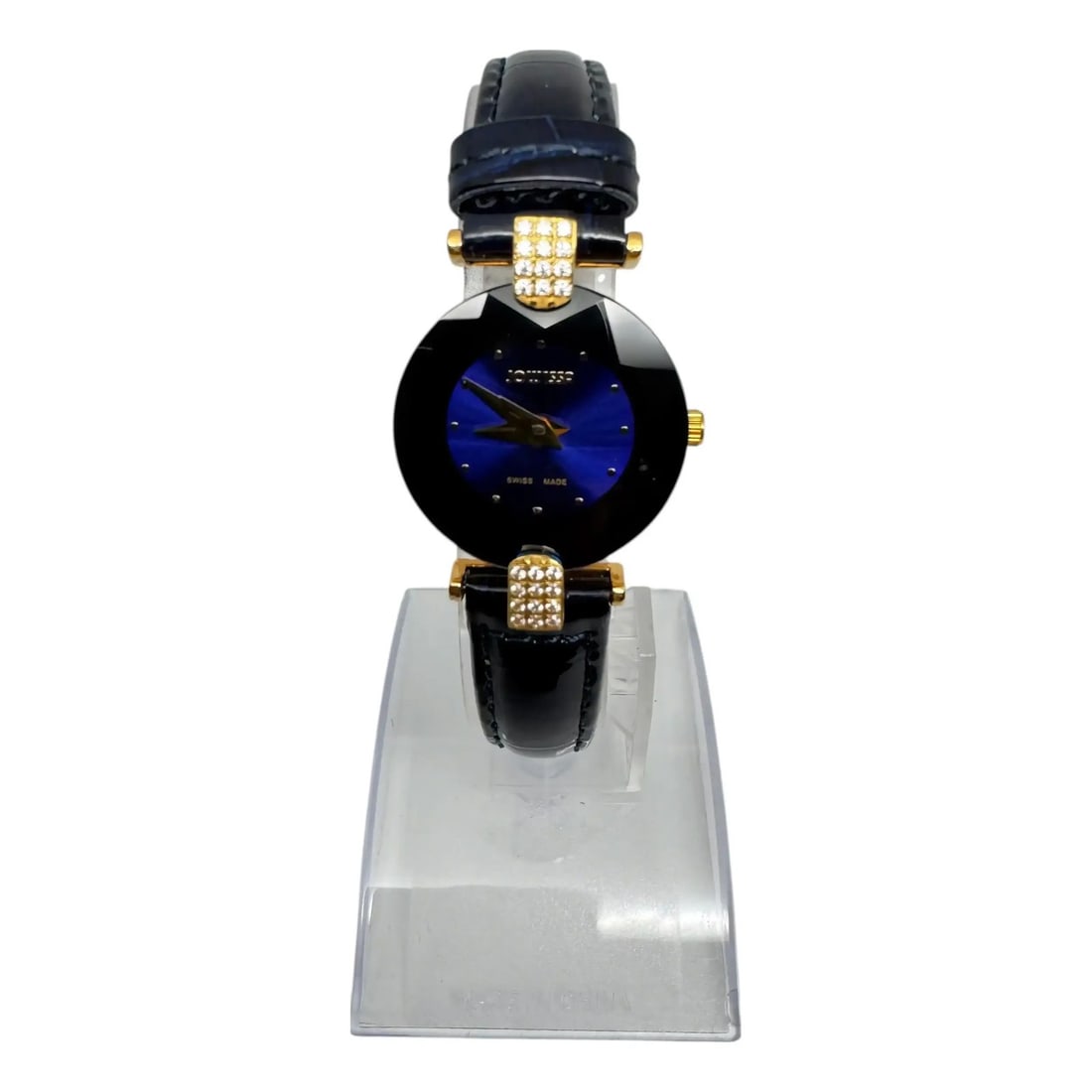 Jowissa Facet Strass Womens Quartz Watch Blue Dial Steel Case J5.011.S: Jowissa Facet Strass Womens Quartz Watch Blue Dial Steel Case J5.011.S Jowissa Facet Strass women's quartz wristwatch with a blue analog dial and matching blue leather two-piece strap. This pre-owned,