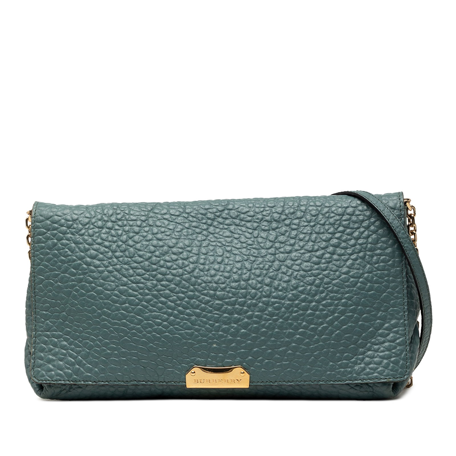 Burberry Mildenhall Blue Leather Crossbody Bag: Burberry Mildenhall Blue Leather Crossbody Bag Burberry Mildenhall crossbody bag in blue grained calfskin leather. This crossbody style features a leather body, a gold-tone chain link shoulder strap w