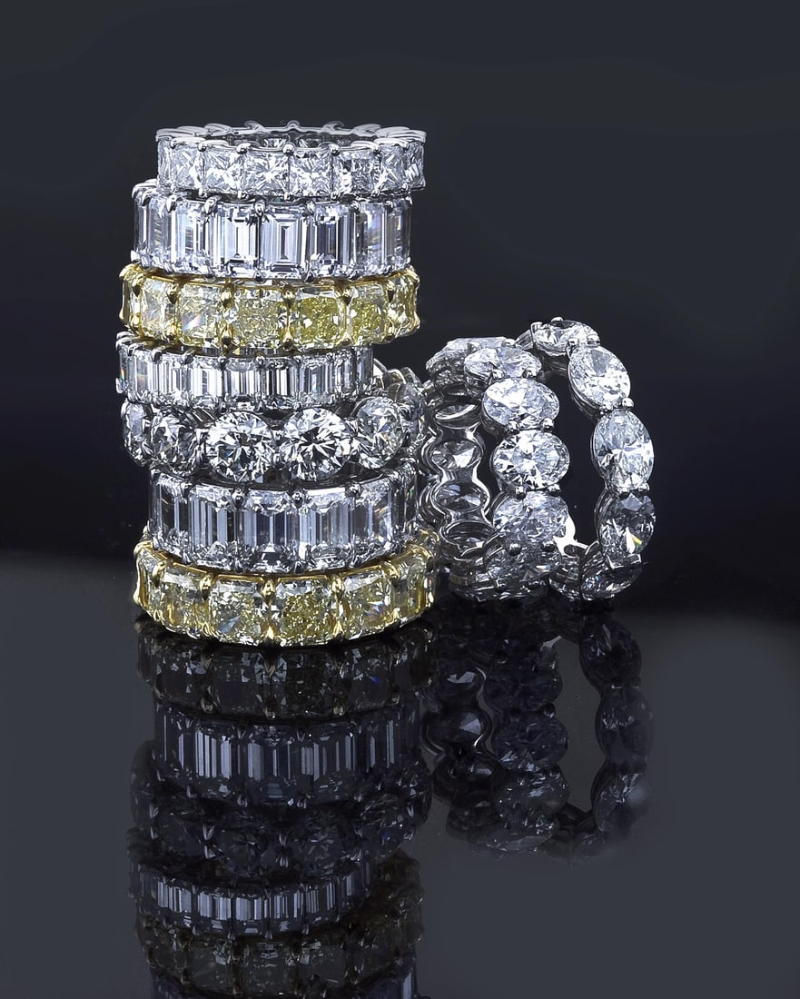 Rachel Koen 7.00 cttw Platinum Round Cut Diamond Eternity Ring - 4