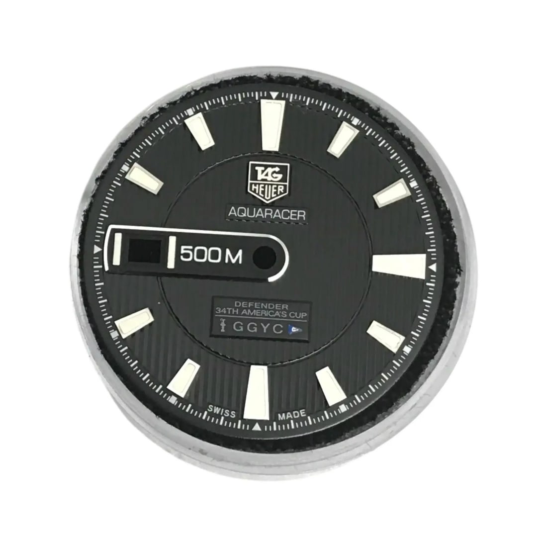 Tag Heuer Aquaracer Black Dial HX0K78 Watch Dial: Tag Heuer Aquaracer Black Dial HX0K78 Watch Dial This is a pre-owned black dial specifically designed for the Tag Heuer Aquaracer 500 Meters men's sport watch. It is compatible with the Aquaracer mode