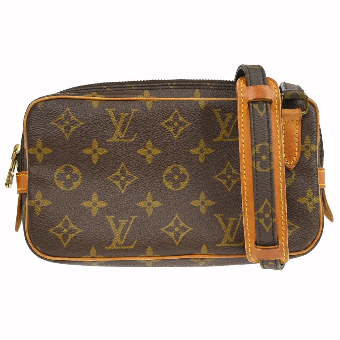 Louis Vuitton Marly Bandouliere Monogram Crossbody Bag M51828: Louis Vuitton Marly Bandouliere Monogram Crossbody Bag M51828 Vintage Louis Vuitton Marly Bandouliere shoulder bag in brown Monogram canvas with leather trim. This women's crossbody style features a z
