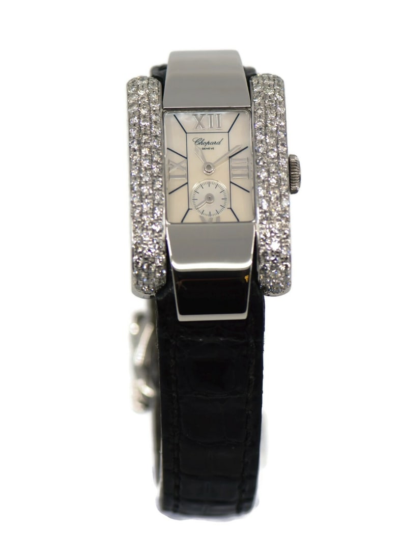 Chopard LaStrada Diamond Stainless Steel Quartz Watch 438157 with Box and Papers: Chopard LaStrada Diamond Stainless Steel Quartz Watch 438157 with Box and Papers Introducing the Chopard LaStrada Diamond Stainless Steel Watch, a stunning wristwatch that combines luxurious design