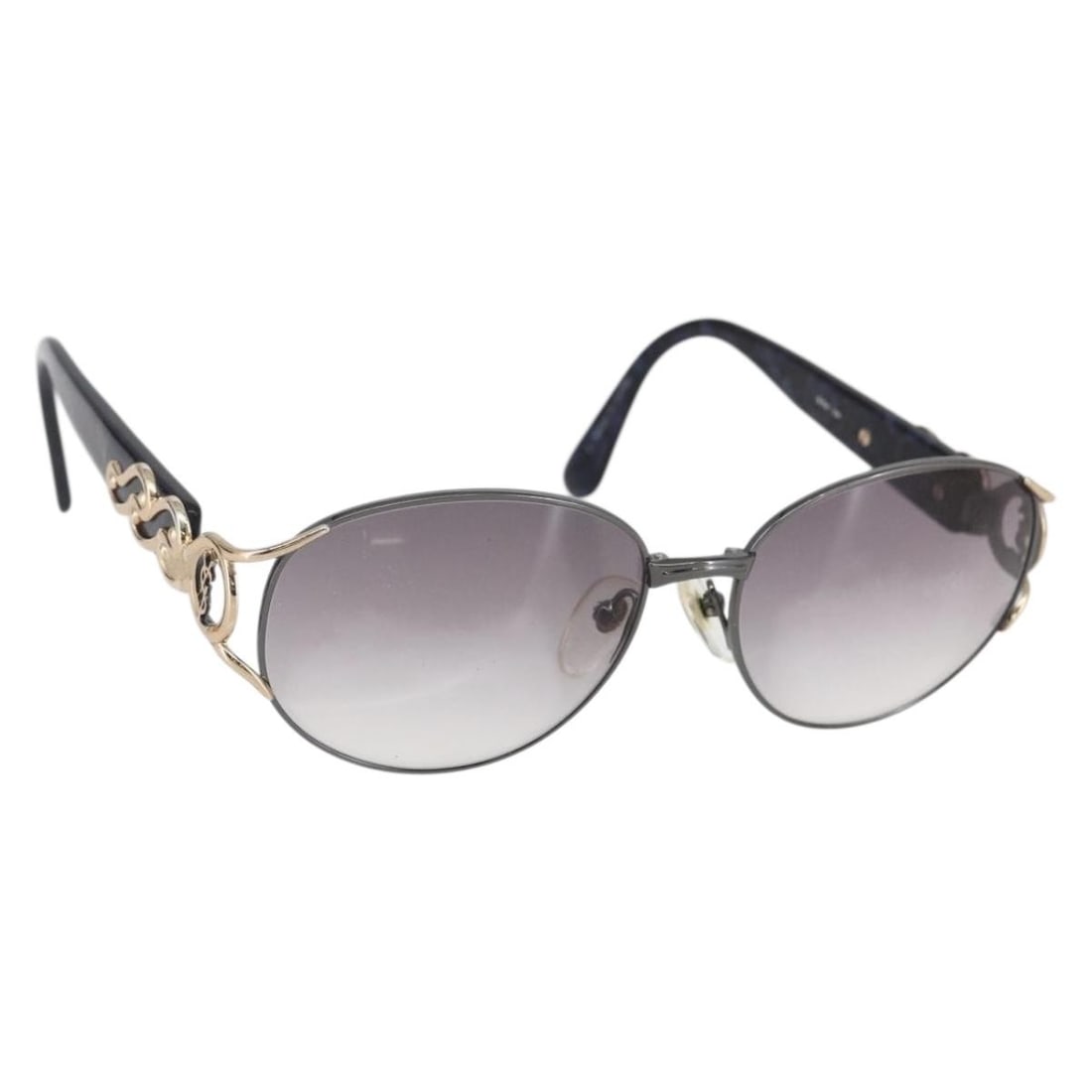 Black Metal Sunglasses by Saint Laurent with Case: Black Metal Sunglasses by Saint Laurent with Case These SAINT LAURENT sunglasses feature a sleek black metal frame, offering a modern and stylish look. Made in Italy, they come with a sunglass case. T