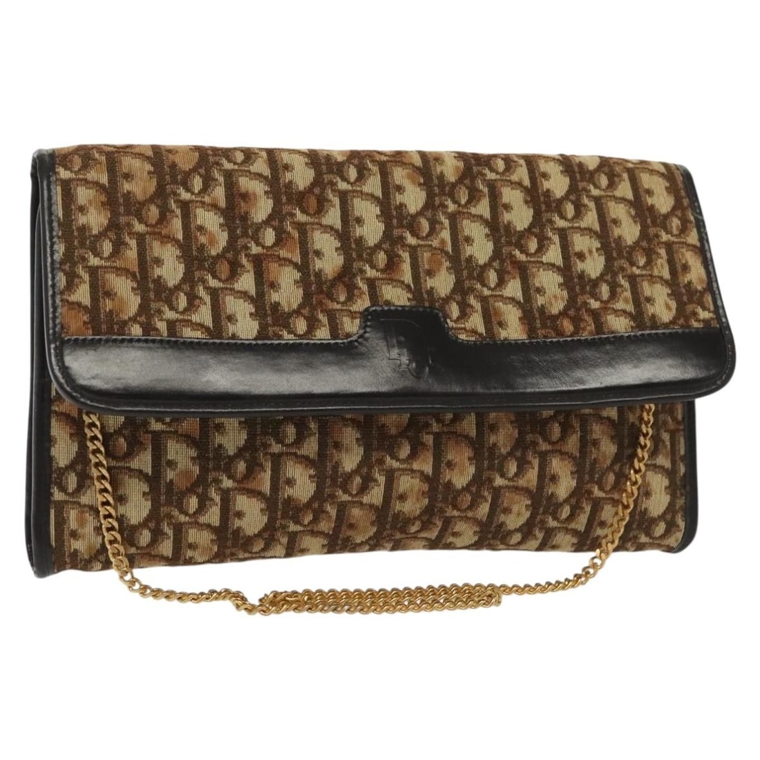 Christian Dior Trotter Canvas Shoulder Bag Brown Gold Auth: Christian Dior Trotter Canvas Shoulder Bag Brown Gold Auth This elegant Christian Dior Trotter Canvas Shoulder Bag combines luxury and practicality. Crafted in France, it features a stylish brown and 