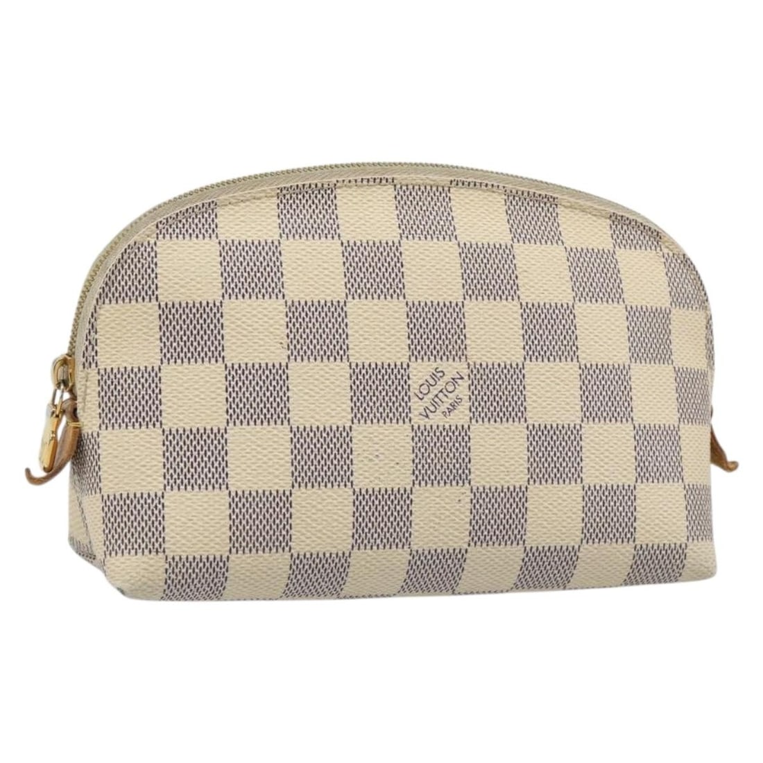 Louis Vuitton N60024 Damier Azur Cosmetic PM Pouch: Louis Vuitton N60024 Damier Azur Cosmetic PM Pouch Louis Vuitton Pochette Cosmetic PM pouch in Damier Azur canvas. This women's pouch is made in Spain and comes as the item only; the box and dust bag 