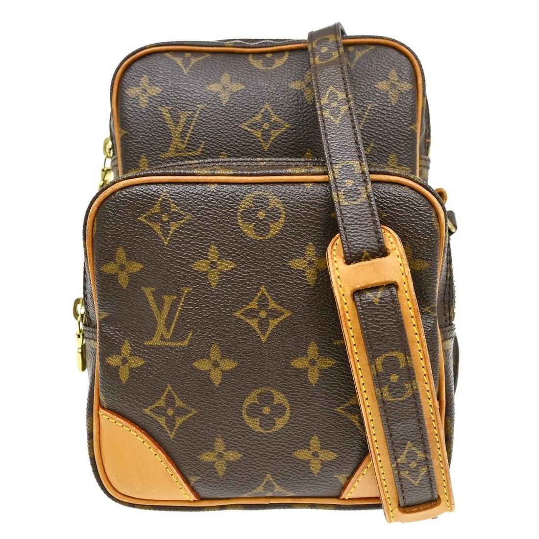 Louis Vuitton Amazone Unisex Brown Canvas Shoulder Bag: Louis Vuitton Amazone Unisex Brown Canvas Shoulder Bag Louis Vuitton Amazone shoulder bag in brown monogram canvas. This unisex bag is made in France and remains in good condition with visible signs o